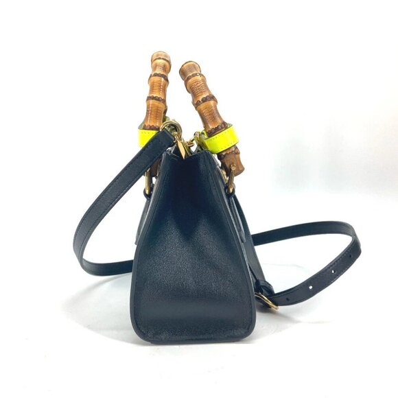 GUCCI 655661 Neon Diana Mini Bamboo 2WAYHand Bag Shoulder Bag Unused - Picture 12 of 13